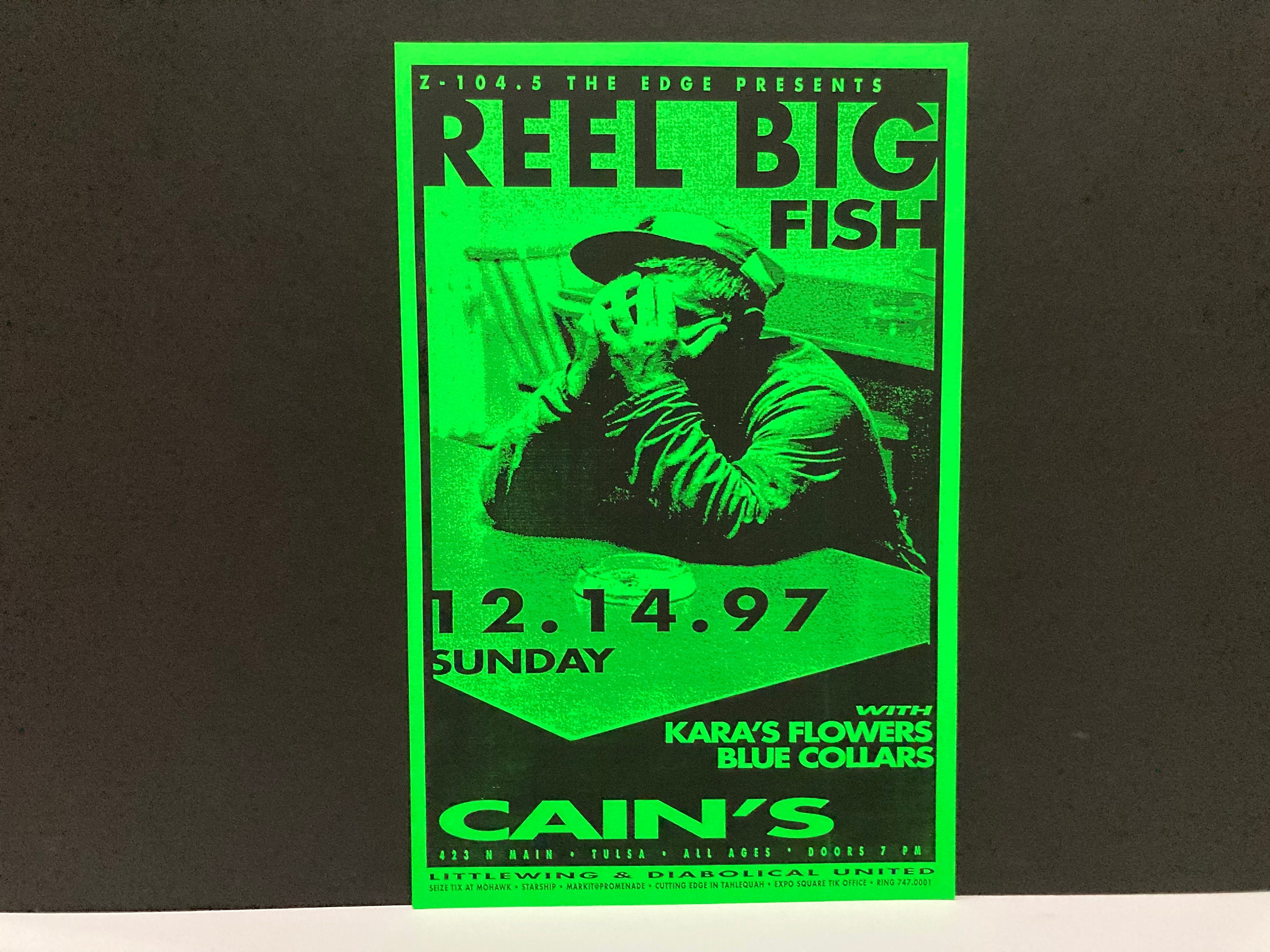 Reel Big Fish Poster December 14, 1997 Live Concert Tour Vintage Band Cains  Ballroom Tulsa Oklahoma Karas Flowers Mohawk Music Record Store 