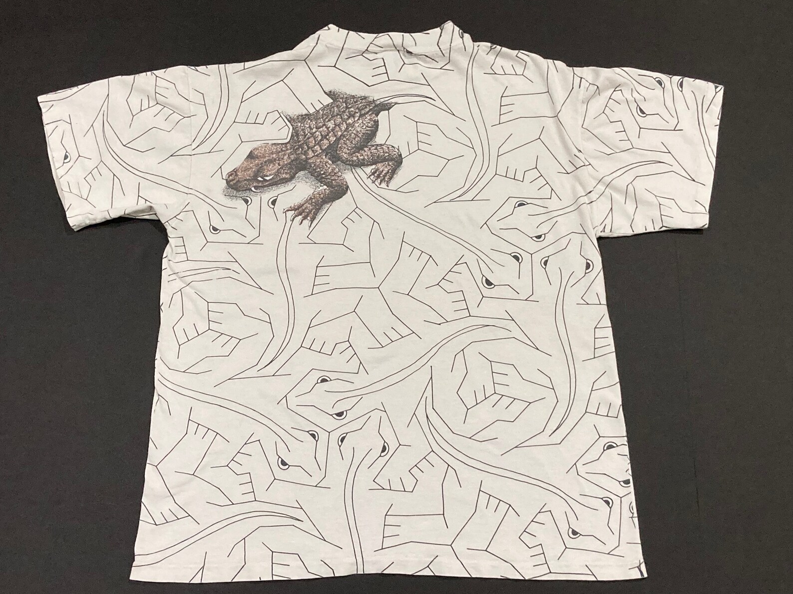 M C Escher T Shirt Vintage 80's Lizard Symmetry All Over | Etsy