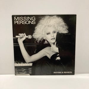 Missing Persons Rhyme & Reason - Vintage Vinyl Record Album 1984 New Wave Dance Club Band Terry Dale Bozzio - Mohawk Music Record Store
