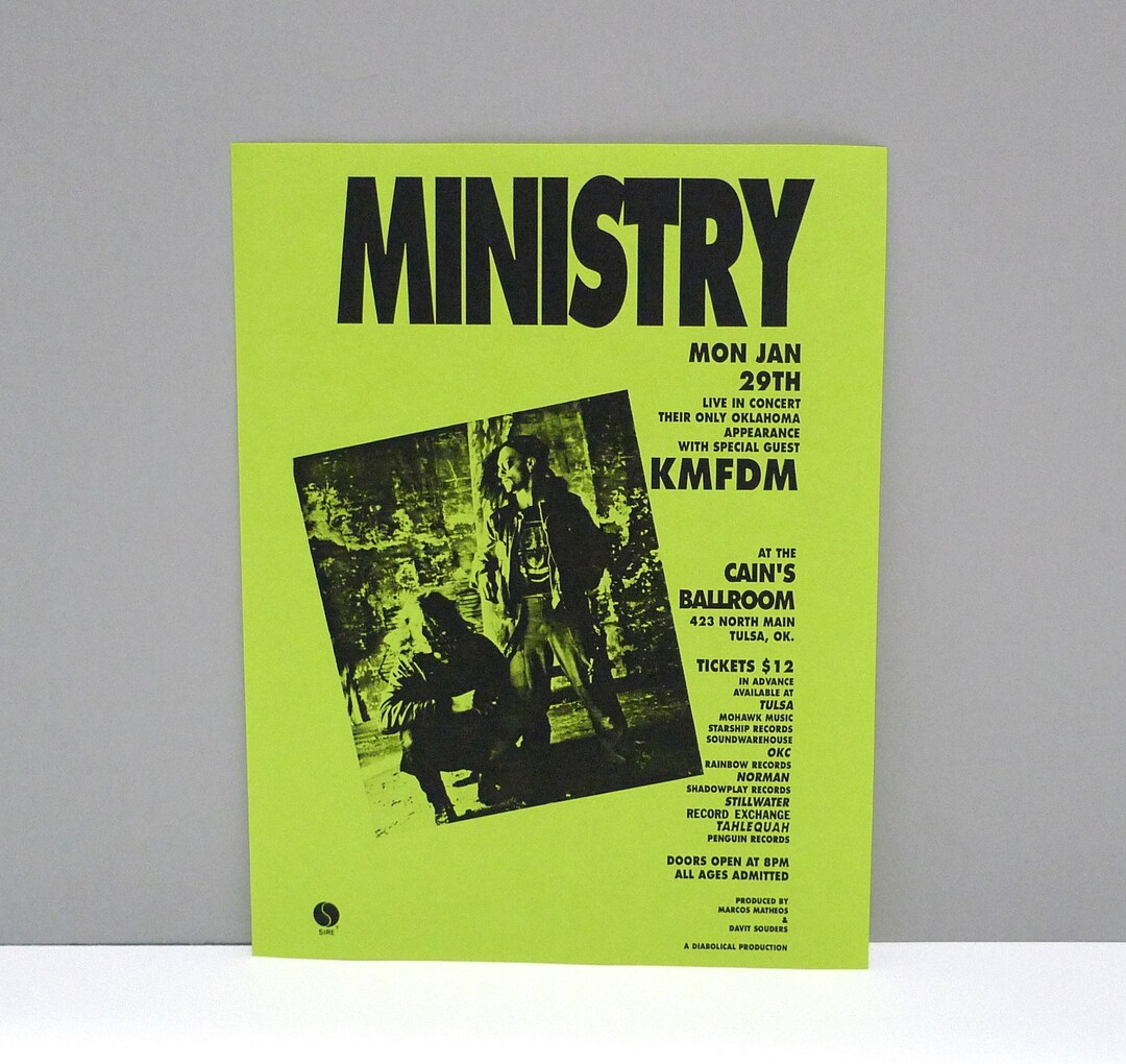 Ministry Flyer / Small Tour Poster - Mind is a Terrible Thing to