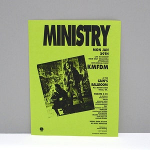 90s デッドストック MINISTRY 大判ポスター 90s デッドストック