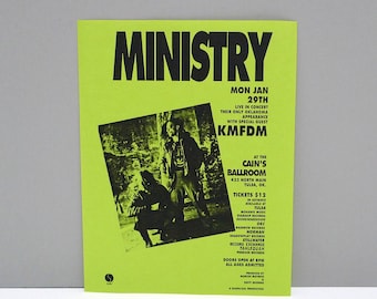 90s デッドストック MINISTRY 大判ポスター 90s デッドストック