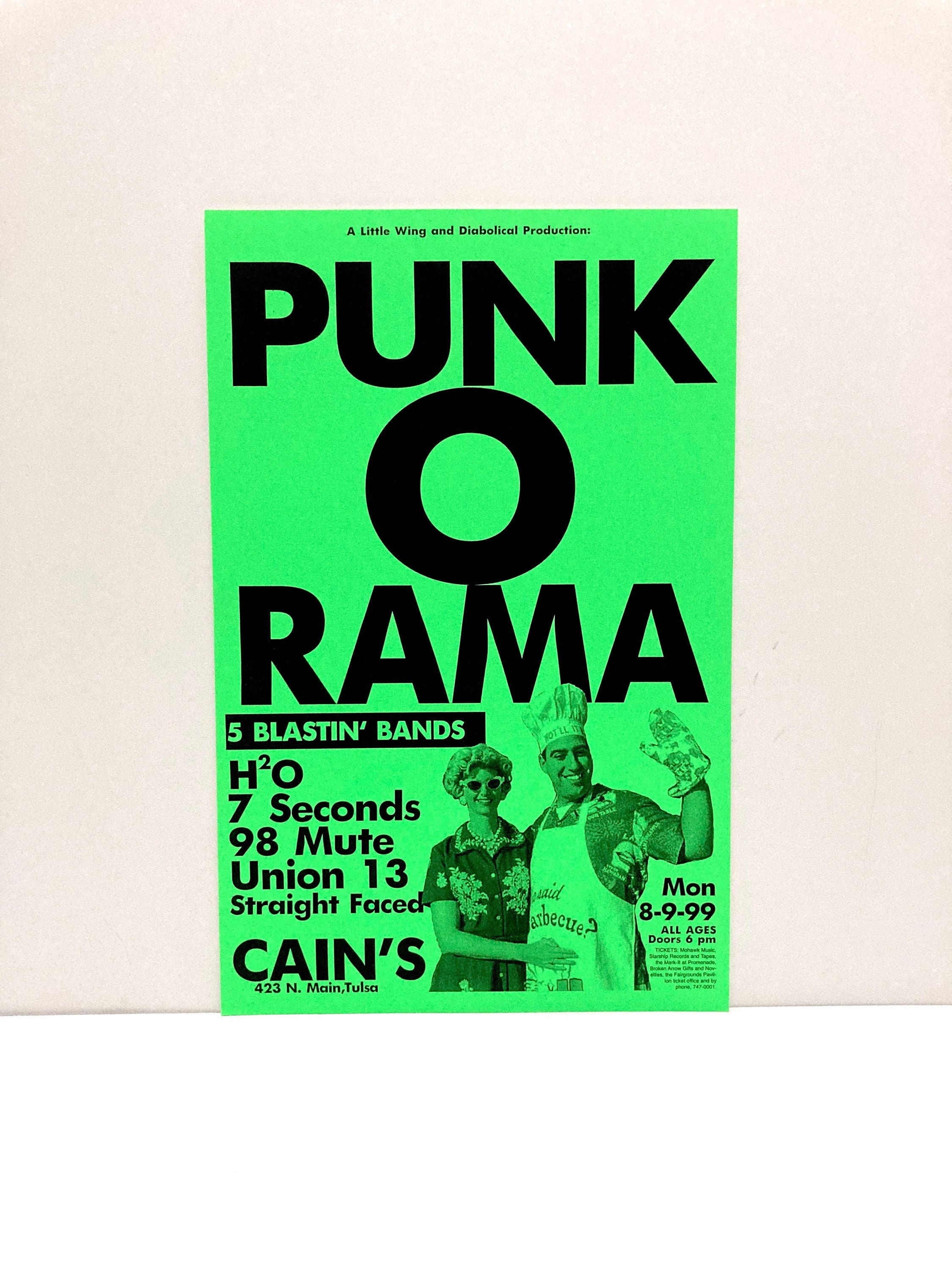 Punk O Rama Concert Festival Poster H2O / 7 Seconds / 98