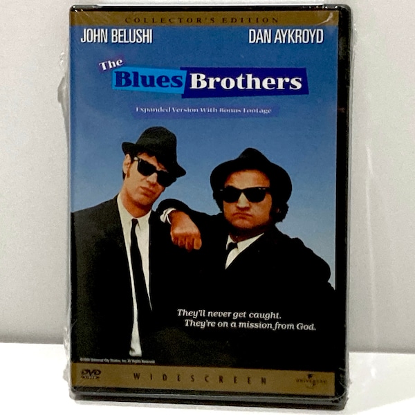 The Blues Brothers DVD Movie 1998 Widescreen Collector's Edition of 70's Film John Belushi Dan Aykroyd Band Parody Comedy Aretha Franklin