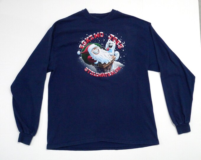 Eskimo Joes Christmas T Shirt Rockin Around the Christmas Tree Vintage