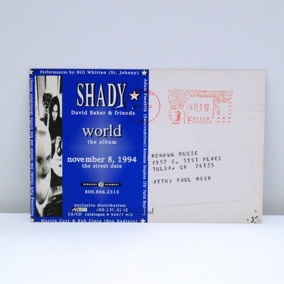 Shady David Baker Postcard 1994 Vintage World Alternative Etsy