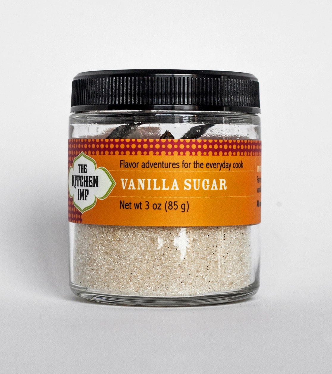 Vanilla Sugar - 1.75 oz to 1 pound - hand scraped vanilla bean caviar and pieces