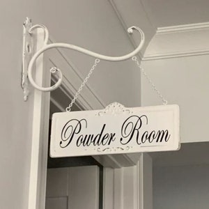2-Sided 4.5&quot; x 11&quot; Rectangular Metal Room Sign and Bracket with Custom Lettering