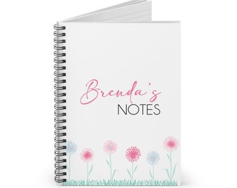 Spiral Notebook - Personalized Custom Name - Organization Ideas Creativity Gift Productivity