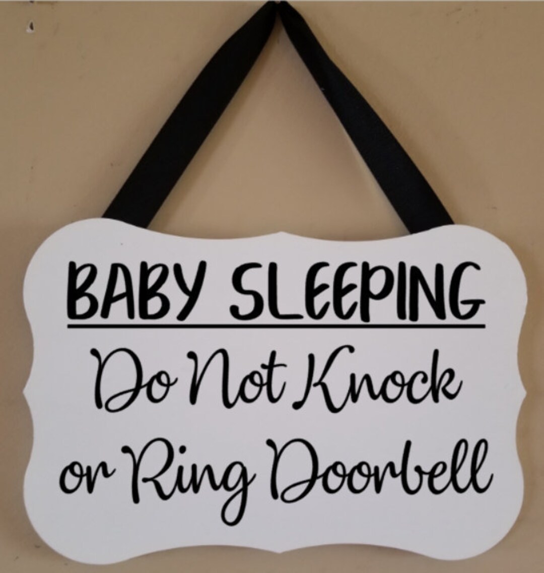 Baby Sleeping Do Not Knock or Ring Doorbell Sign Etsy