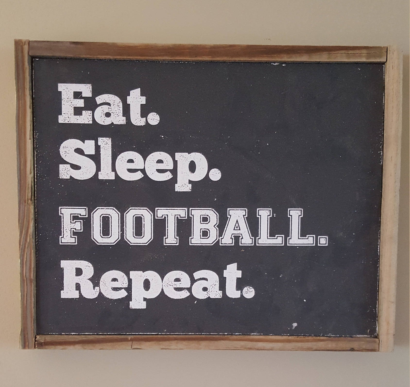 10x14 Sign Eat Sleep Football Repeat Etsy