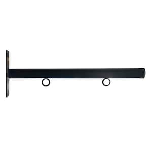 Sign Hanging Bracket- Simple Straight Bracket with End Cap For Custom Signage - Custom Sizing and Ring Placement- From 26in Up To 40in