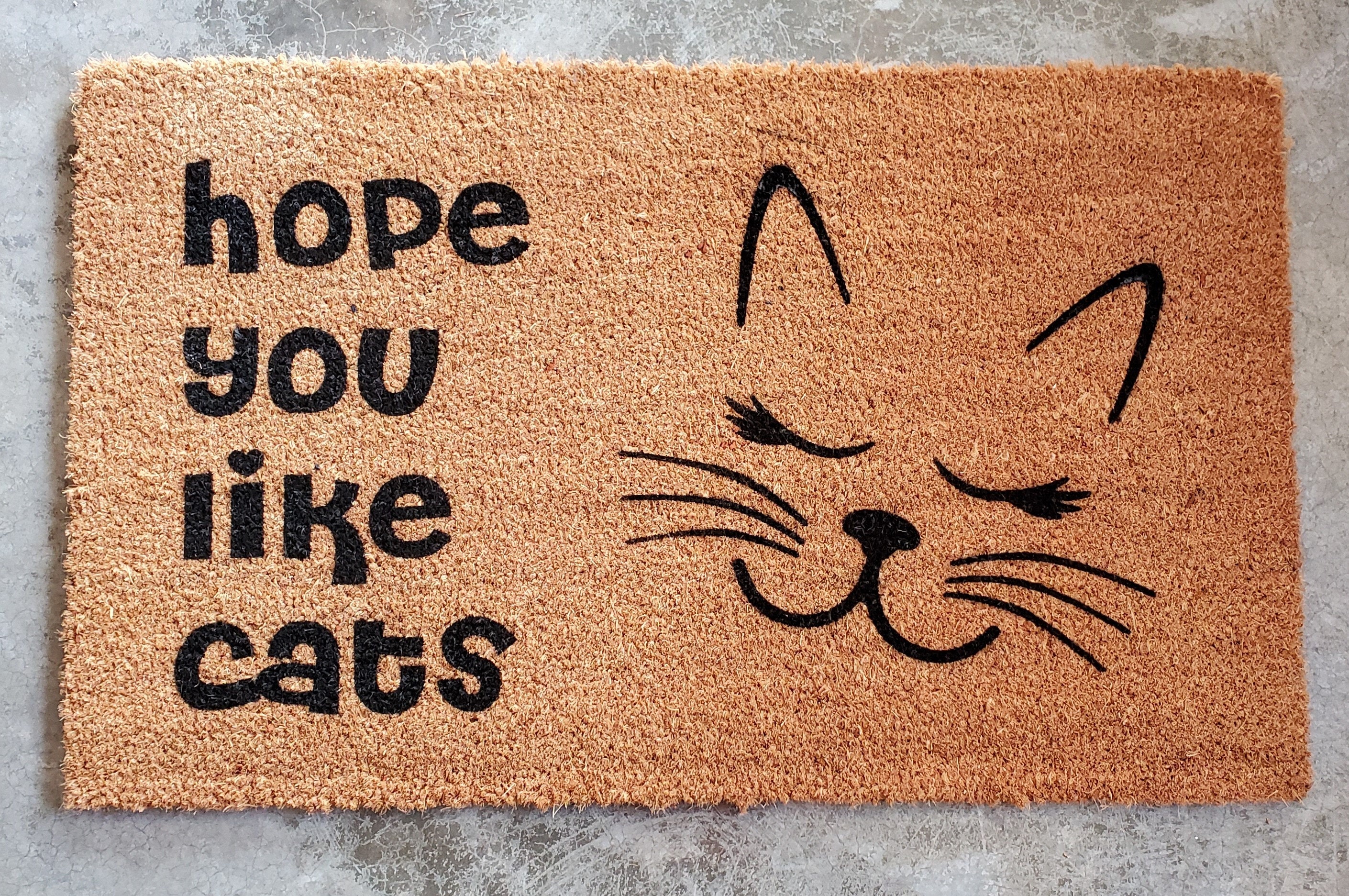Hope You Like Dogs & Cats - Personalized Doormat