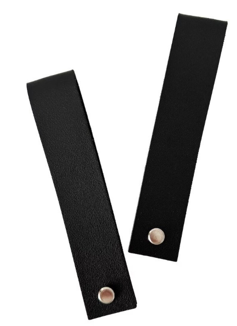 Faux Leather Sign Straps for hanging sign Set of 2 Business Sign, Welcome Sign Hanging, Wedding Sign, Seating Chart, Sign Stand image 3