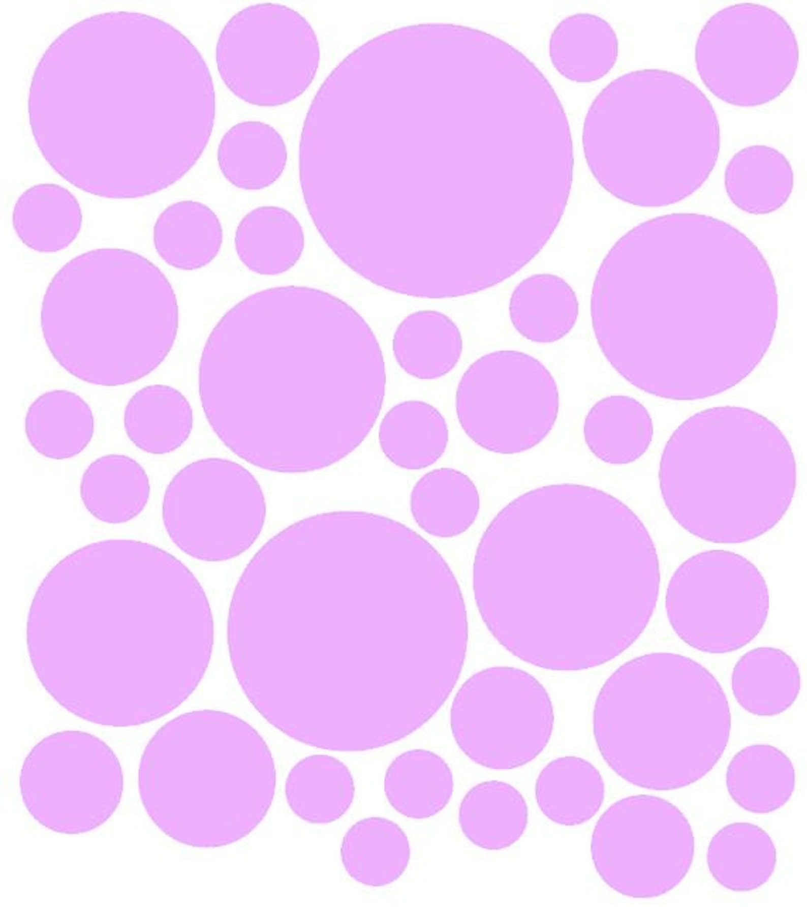 Sheet of 42 Polka Dot Vinyl Decals in Various Sizes Etsy