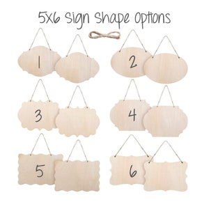 5X7 Custom Wood Sign in Your Choice of 6 Shapes image 7