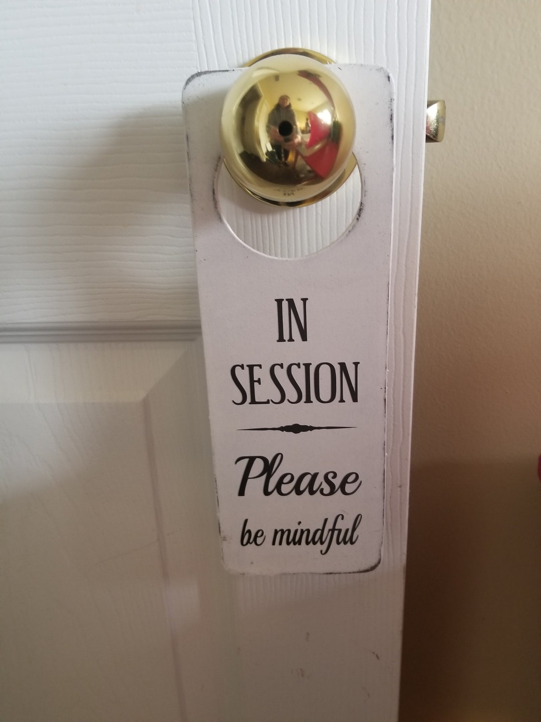 Custom Wood Sign 3 1/2 X 9 1/2 Door Knob Handle Etsy