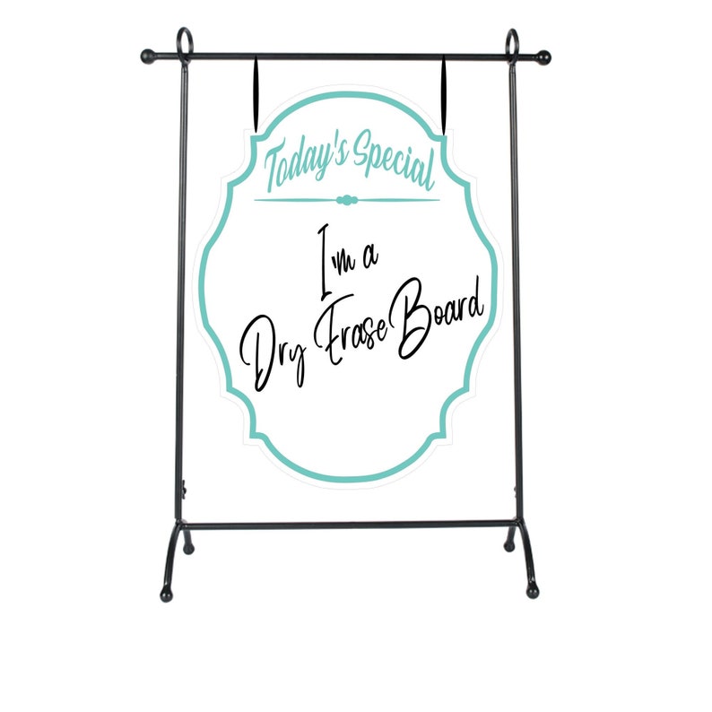 Custom Shaped Countertop Dry Erase Sign With Stand Etsy