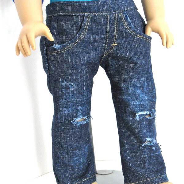 American Girl and 18 inch doll distressed jeans