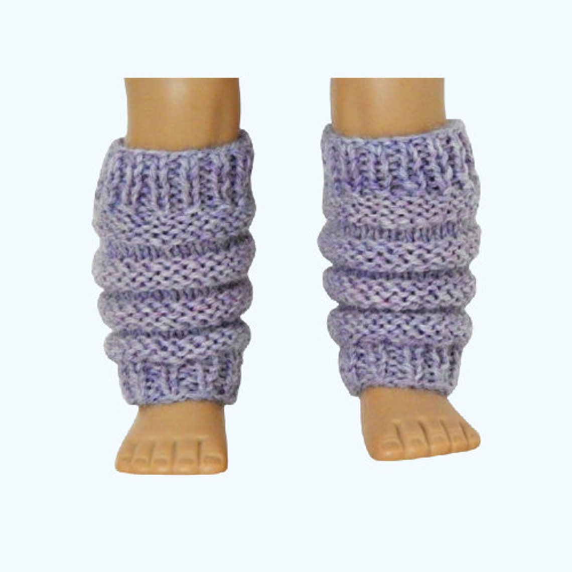 Lavender Leg Warmers 18 inch Doll Hand Knit Doll Clothes Etsy