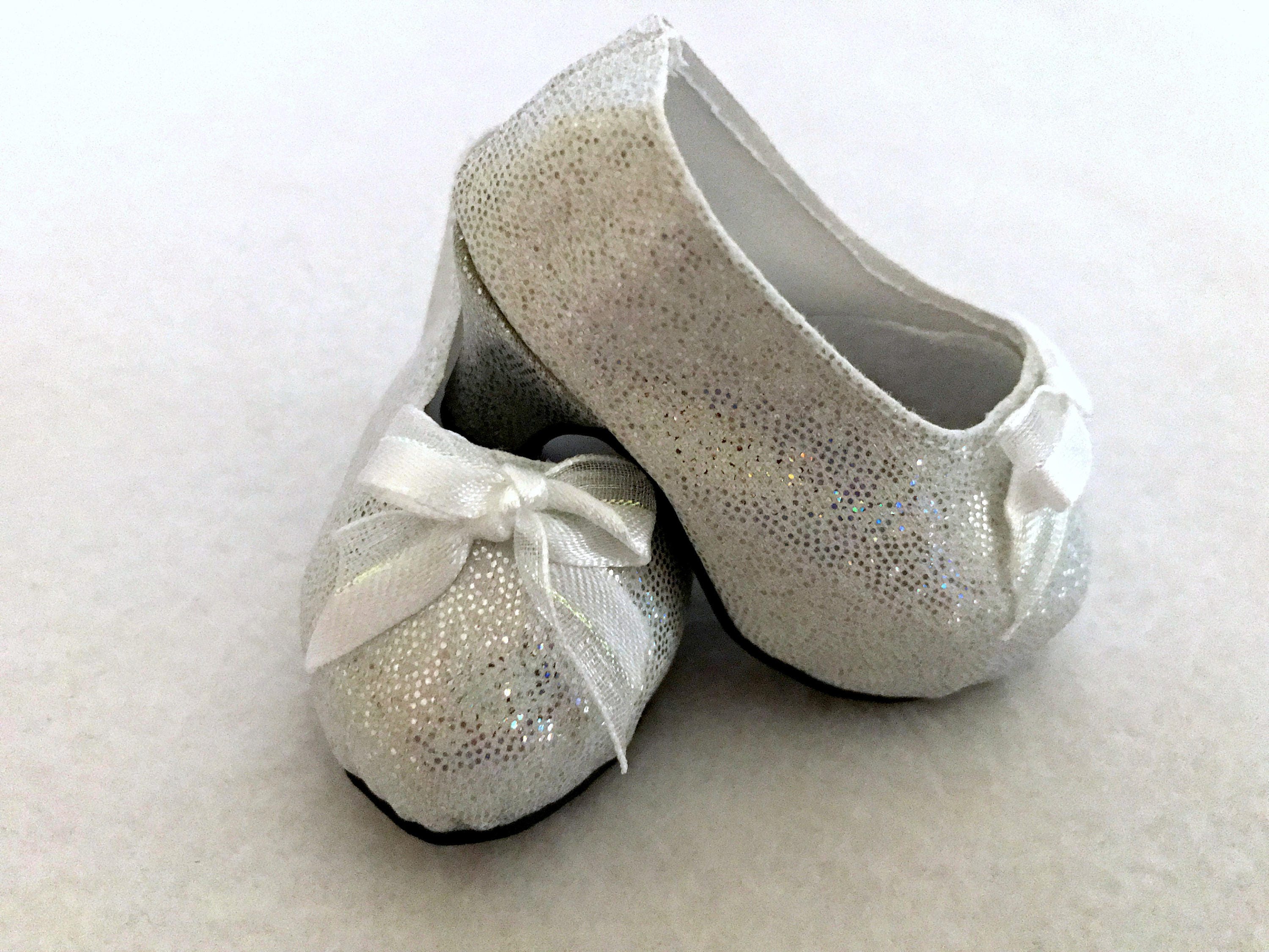 silver high shoes