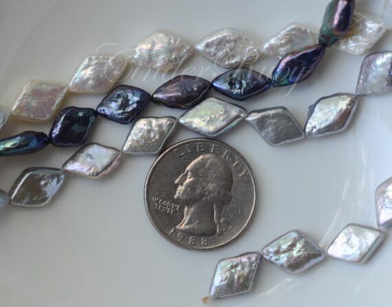 Luster A 12-14 MM Size Fancy Shape Multi Color Beautiful Freshwater Pearl String