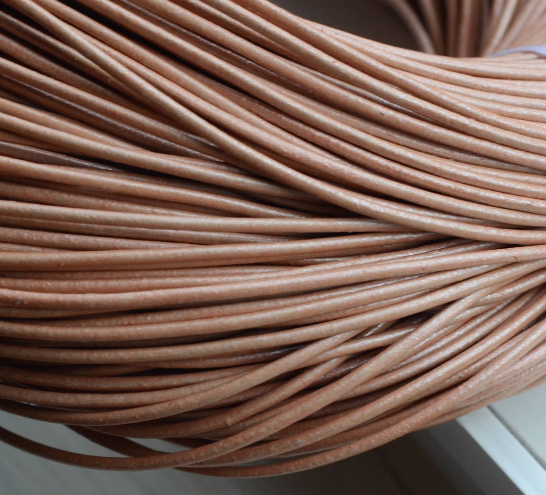 Light Brown Leather Cord Tan Round Leather Cord1.5 Mm Dyed Etsy