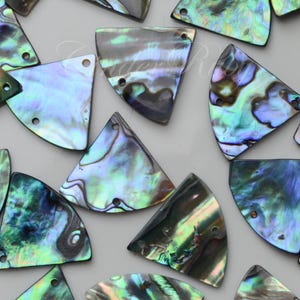 20 mm Abalone Fan-Shaped Wedge Beads