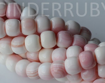 Pink Queen Conch 6*7 mm Heishi Beads,Natural Pink Conch Shell Thick Button Beads,Pink Shell Buttons
