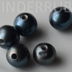 10-11 mm Large Hole Peacock Pearls, Large Peacock Round Freshwater Pearls,Grade A