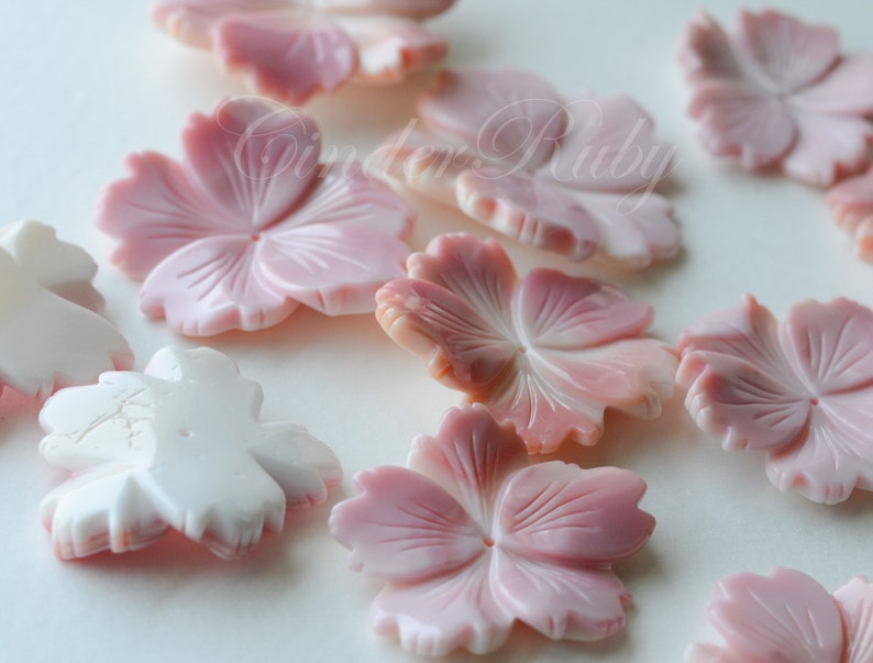 30-45 Mm Large Pink Shell Flowerspink Conch 5 Petal Freedom - Etsy
