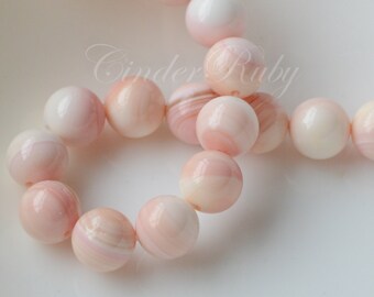 8 mm Pink Conch Shell Beads,Queen Conch shell Round Ball,Mother of Pearl Beads,MOP Beads,Shell Beads,Perfectly Round Beads
