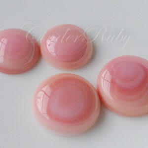 Pink Queen Conch Round Cabochon for Stud Earrings and ring, Pink MOP Round Cabochon, 12/15 mm
