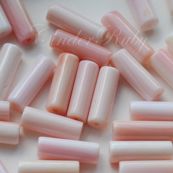 4.5x13 mm Pink Shell Bugle Beads, Selected Queen Conch Shell Tubes