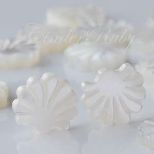 White Shell Clam Doublet Drops, Full Drilled White MOP Clam Doublet Drops,White Mother of Pearl Clam Doublet Drops 12-13 mm