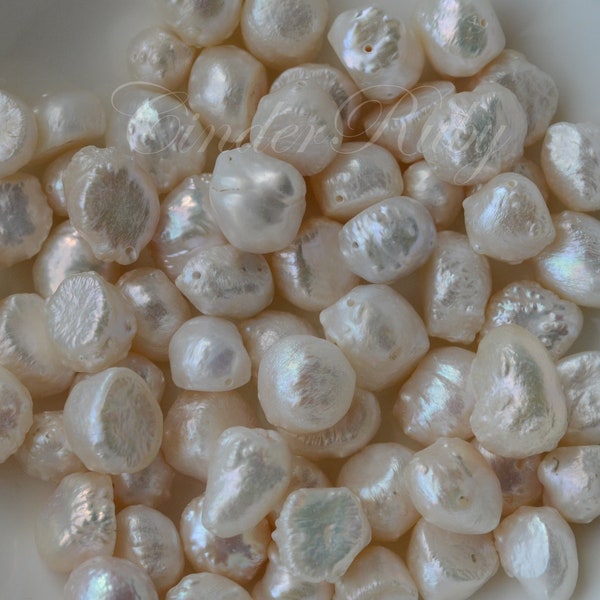 Natural Rare Rosebud Freshwater Pearls,Nuggets Baroque Pearls,White Cultured Freshwater Pearls,9-11 mm,Set of 20/40/100