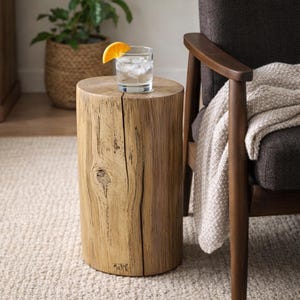 Stump Side Table Natural - Poplar