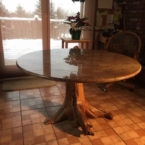 Dave & Sarah&#39;s Tree Stump Dining Table - Oak
