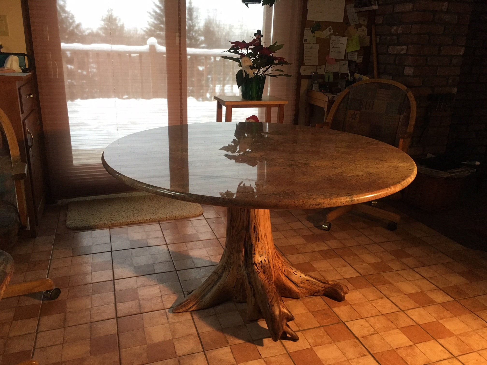 Tree Stump Dining Table Oak, Tree Stump Dining Table Base