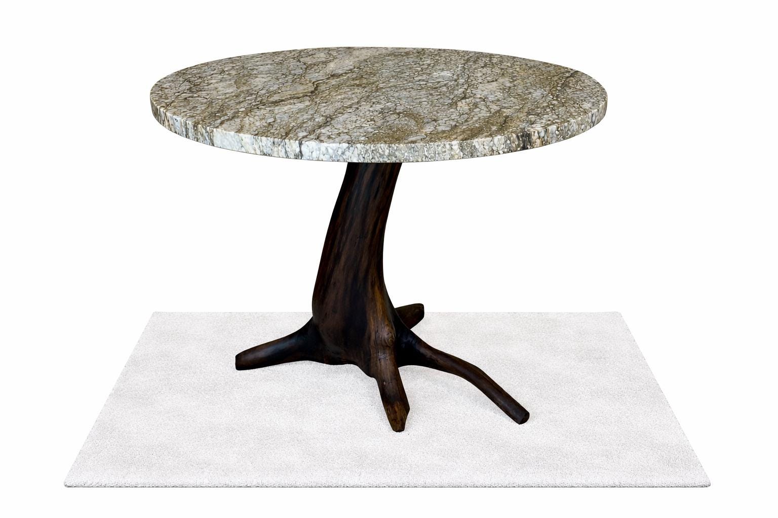 Black Walnut Stump Dining Table With Granite Top - Etsy