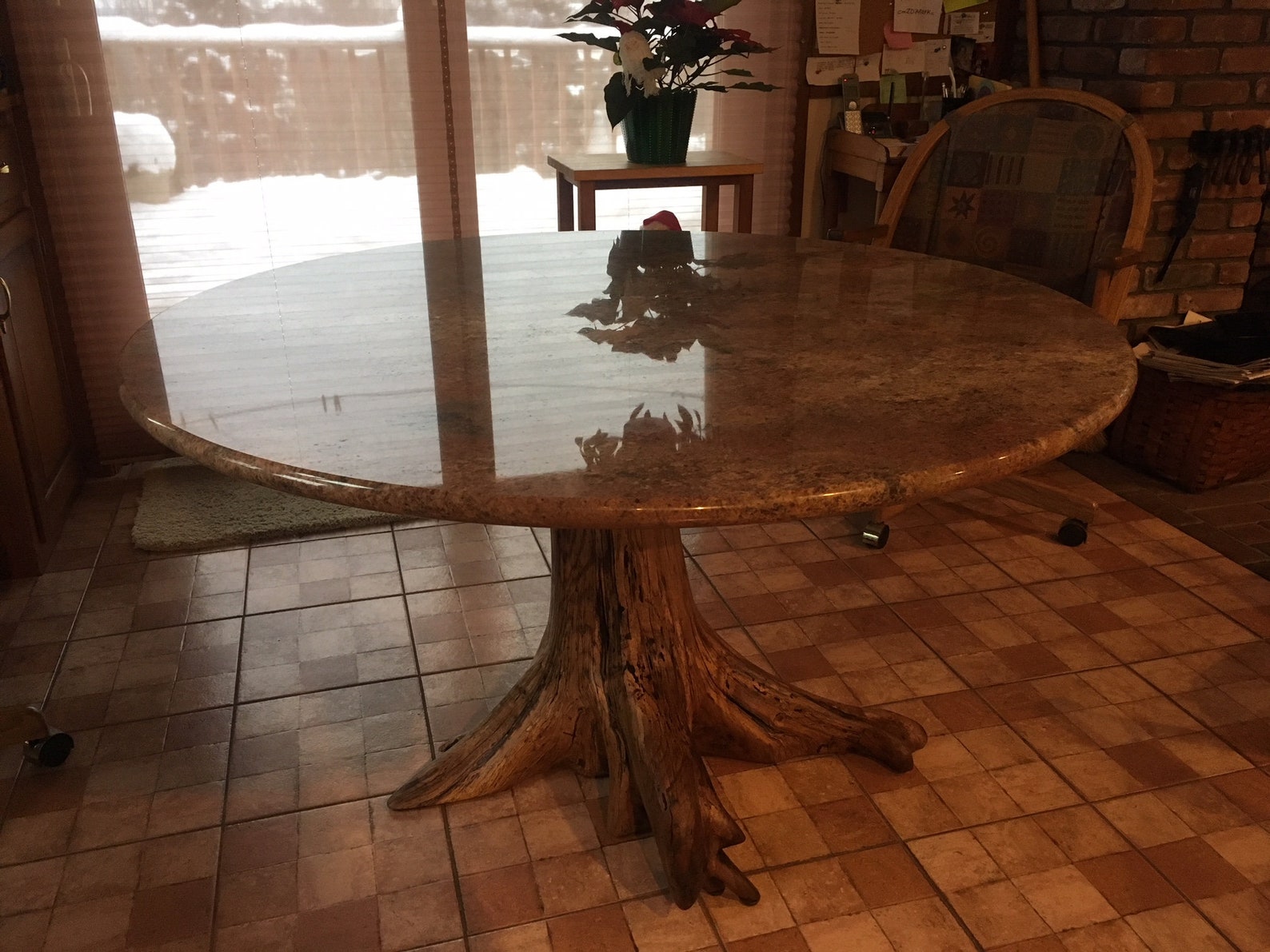 Dave & Sarah's Tree Stump Dining Table Oak Etsy