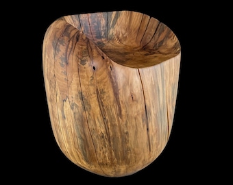 Hand Carved Sycamore Vanity Chair