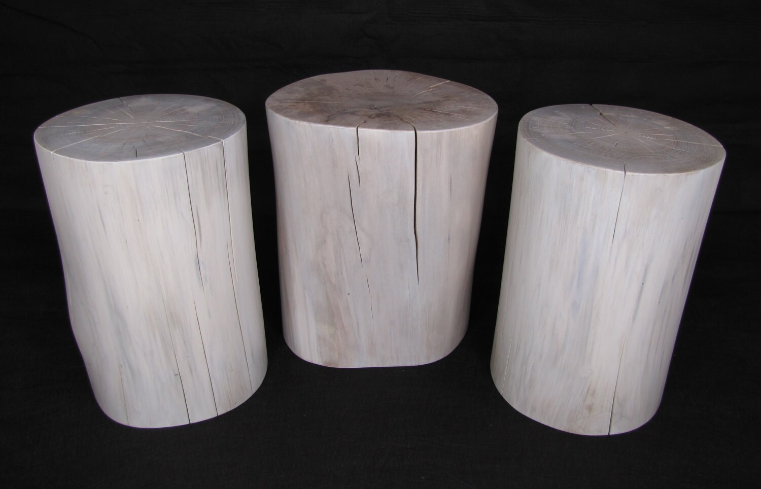 Maria s Stump Side Tables White Washed Spalted Poplar Etsy Ireland