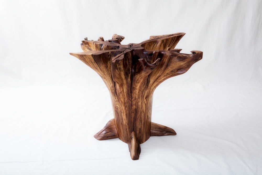 Tree Stump Dining Table Chestnut Oak Etsy