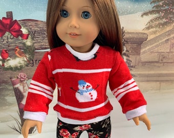 Fits like an American Girl Doll clothes/American Girl Doll/18 Inch doll clothes/American Girl Doll/Sweater and leggings