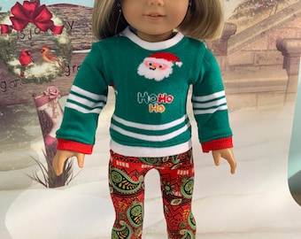 Fits like an American Girl Doll clothes/American Girl Doll/18 Inch doll clothes/American Girl Doll/Sweater and leggings