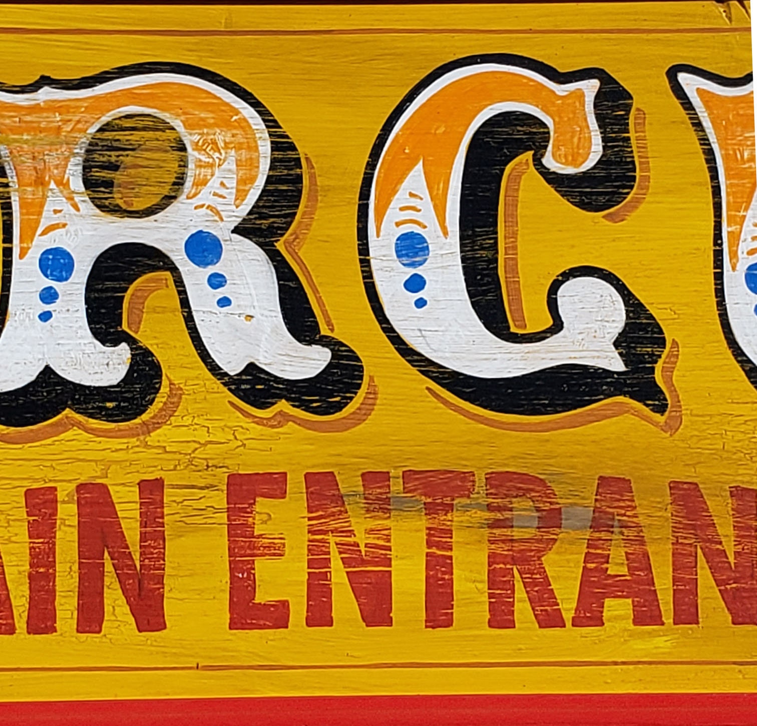 Circus Main Entrance Carnival Sign Hand Painted - Etsy