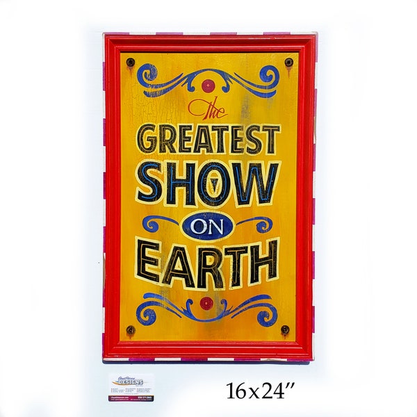 Greatest Show on Earth vintage style circus sign