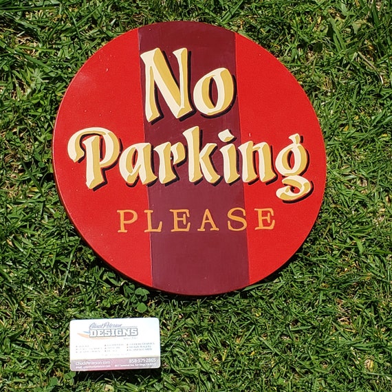 No Parking Sign Hand Painted - Etsy