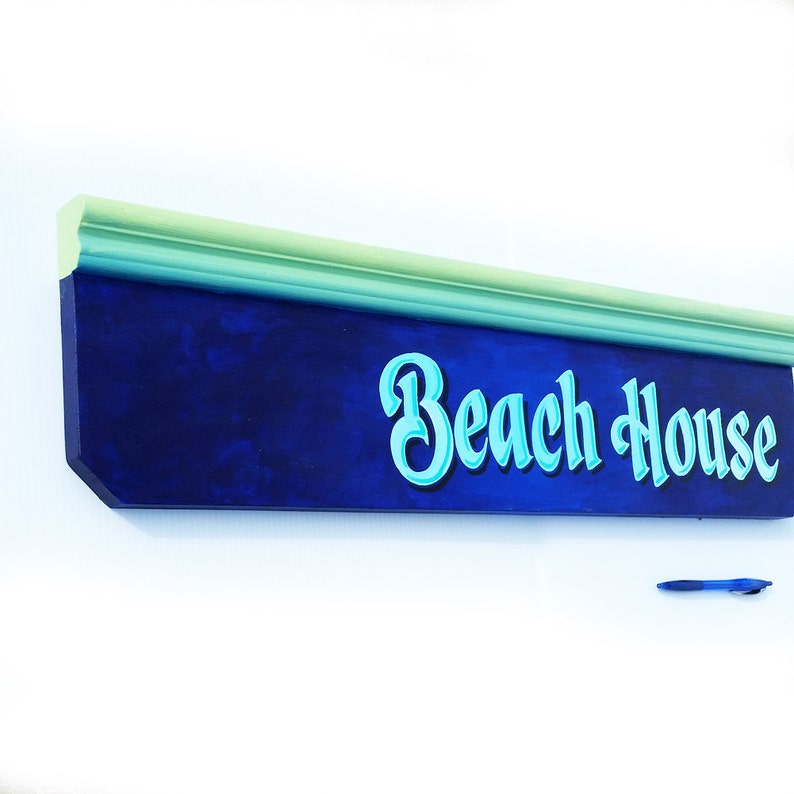 Beach House Sign Personalized Hand Painted Etsy